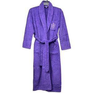 Vintage 80s Victoria's‎ Secret Robe Gold Label Terry Cotton Long Belted XS/S Pet